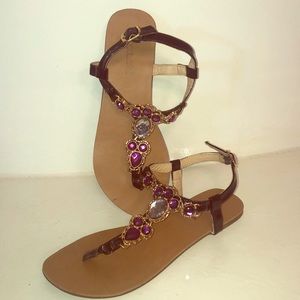Shoe Dazzle Sandals with jewel detail